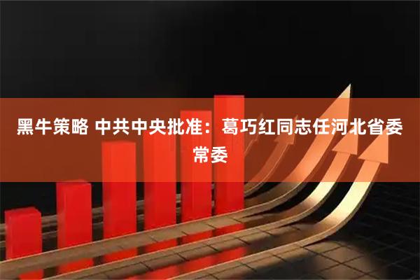 黑牛策略 中共中央批准：葛巧红同志任河北省委常委